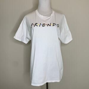 NWOT White Friends LOGO T Shirt Sz Large